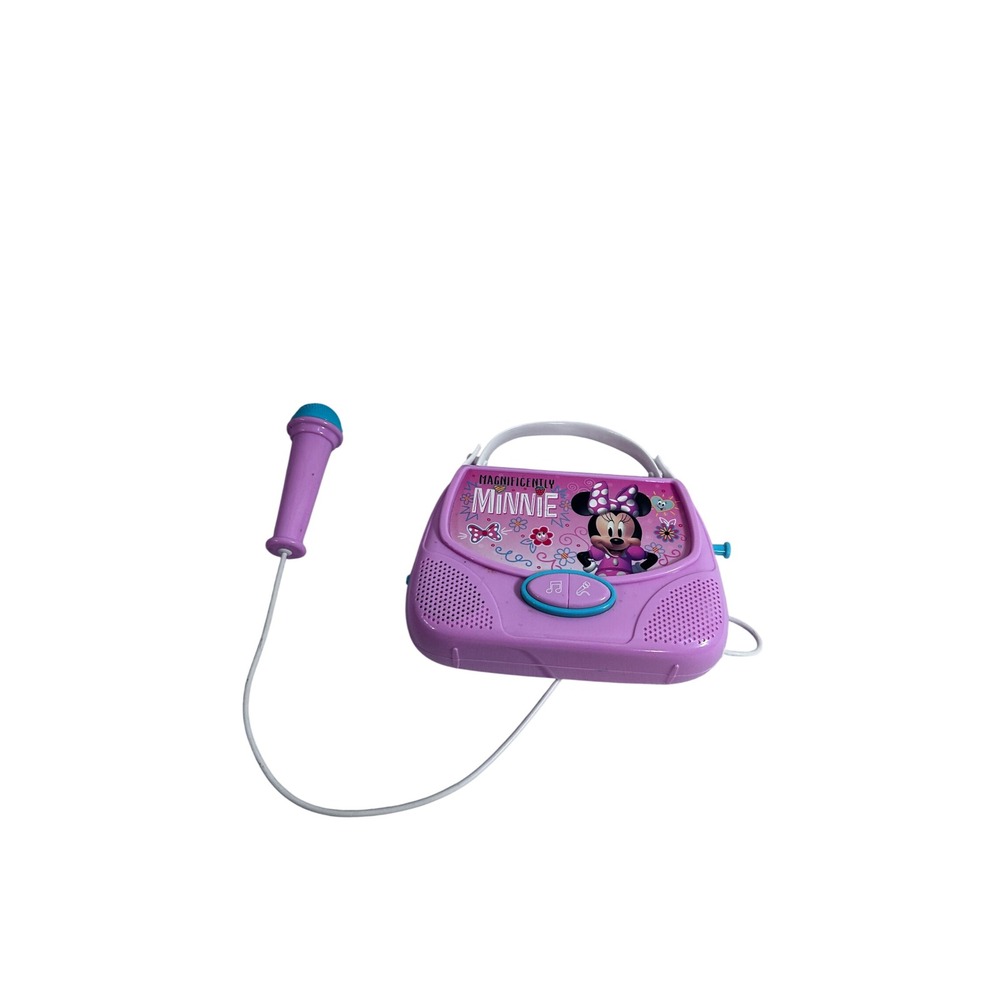 Disney Minnie Mouse Sing Along Boombox OS Purple Karaoke Toy Kids
